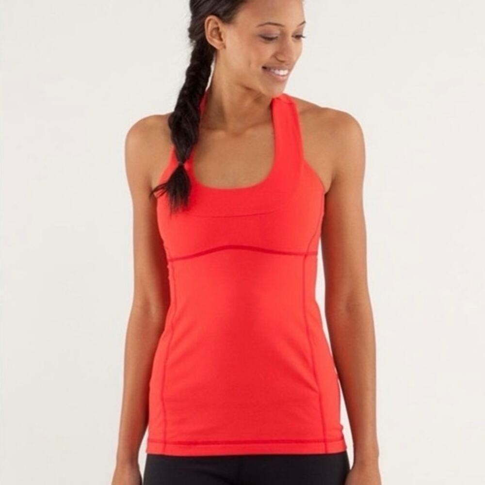 Lululemon Scoop Neck Tank Love Red Size Medium 6
